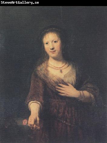 REMBRANDT Harmenszoon van Rijn Portrait of Saskia as Flora (mk33)